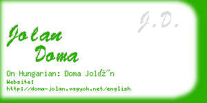 jolan doma business card